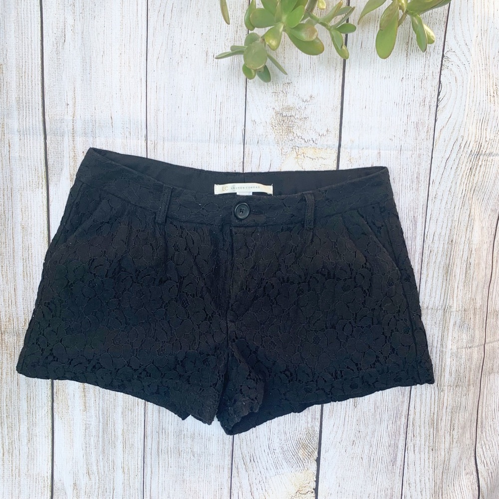 LC Lauren Conrad Black Lace Shorts